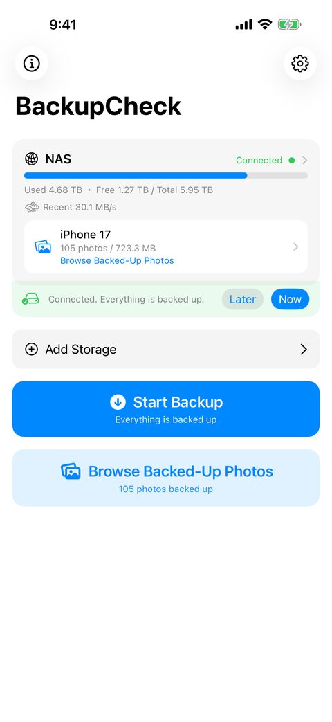 Home screen