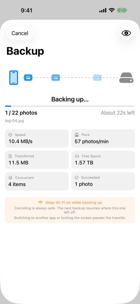 Backup in progress